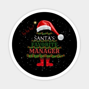 Santa's Favorite Manager Christmas Magnet